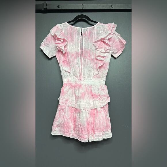 NWT LoveShackFancy Natasha Mini Dress Island Pink Tie Dye XS - Picture 7 of 7
